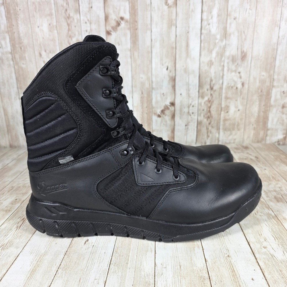 Danner Tactical Boots Side-Zip 8" Black Danner Dry Mens‎ Size 14